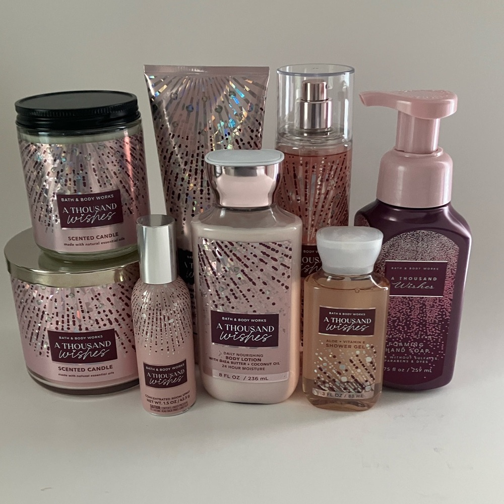 Bath & Body Works A THOUSAND WISHES 8 PC EXCLUSIVE COLLECTION Bundle
